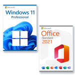 Combo Office 2021 Standard + Windows 11 Pro license pour 3 PCs